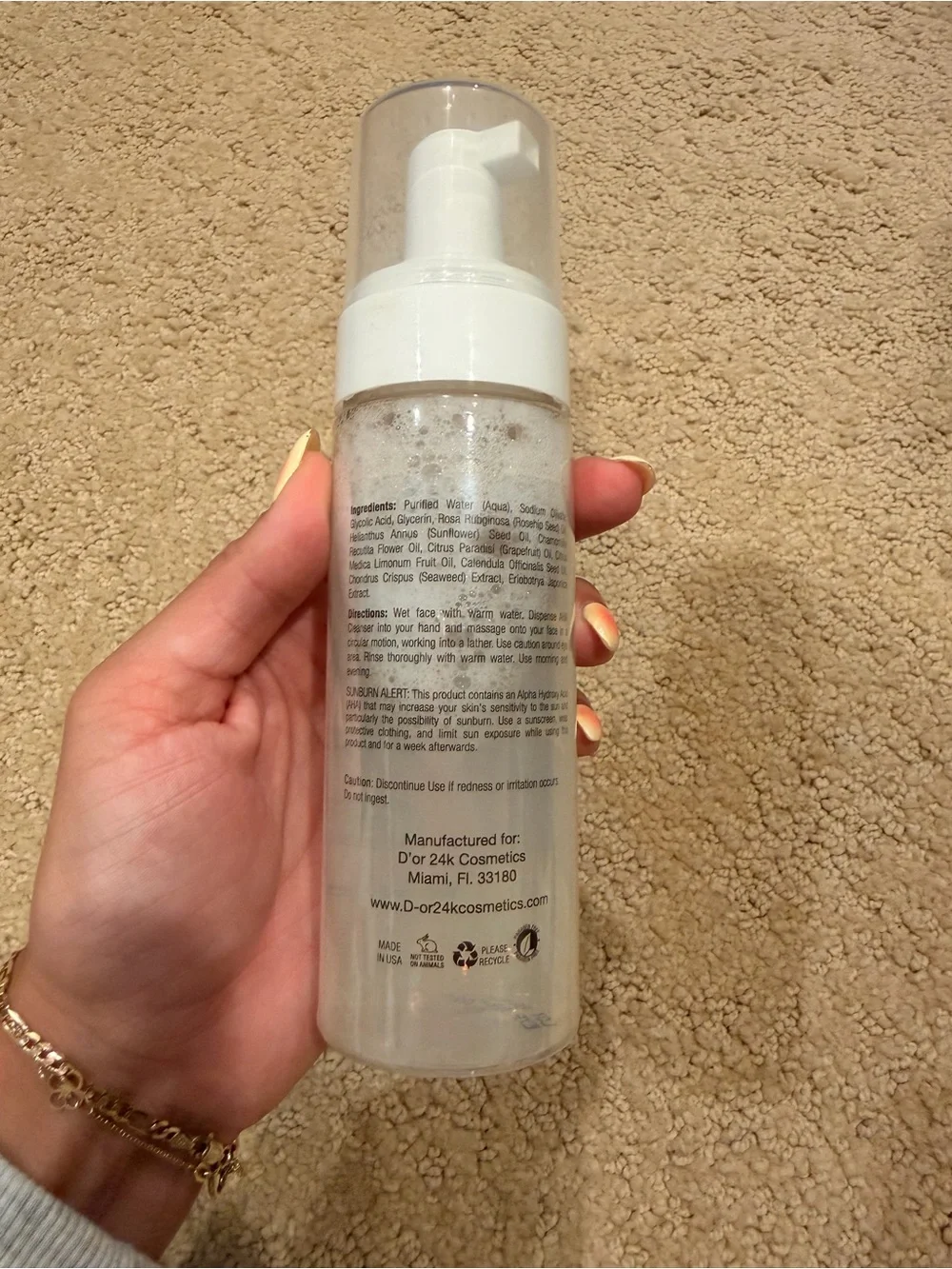 D’OR 24K cleanser